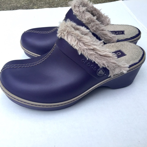 CROCS Shoes - Crocs Purple Heeled Clogs
